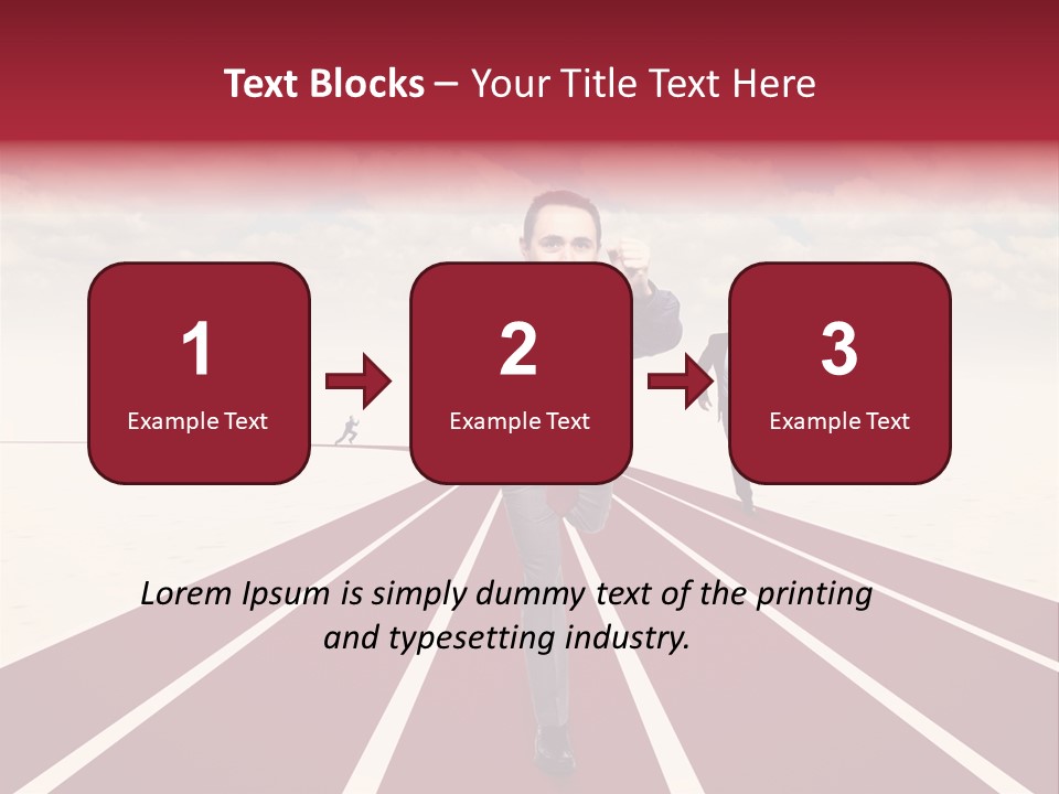 Man Run Determination PowerPoint Template