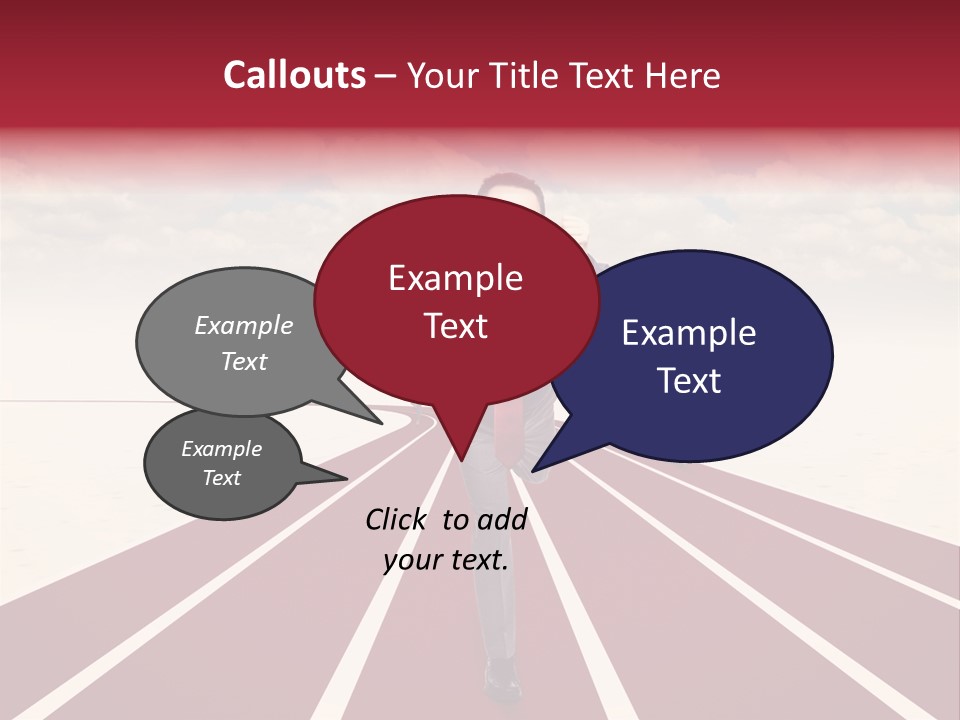 Man Run Determination PowerPoint Template