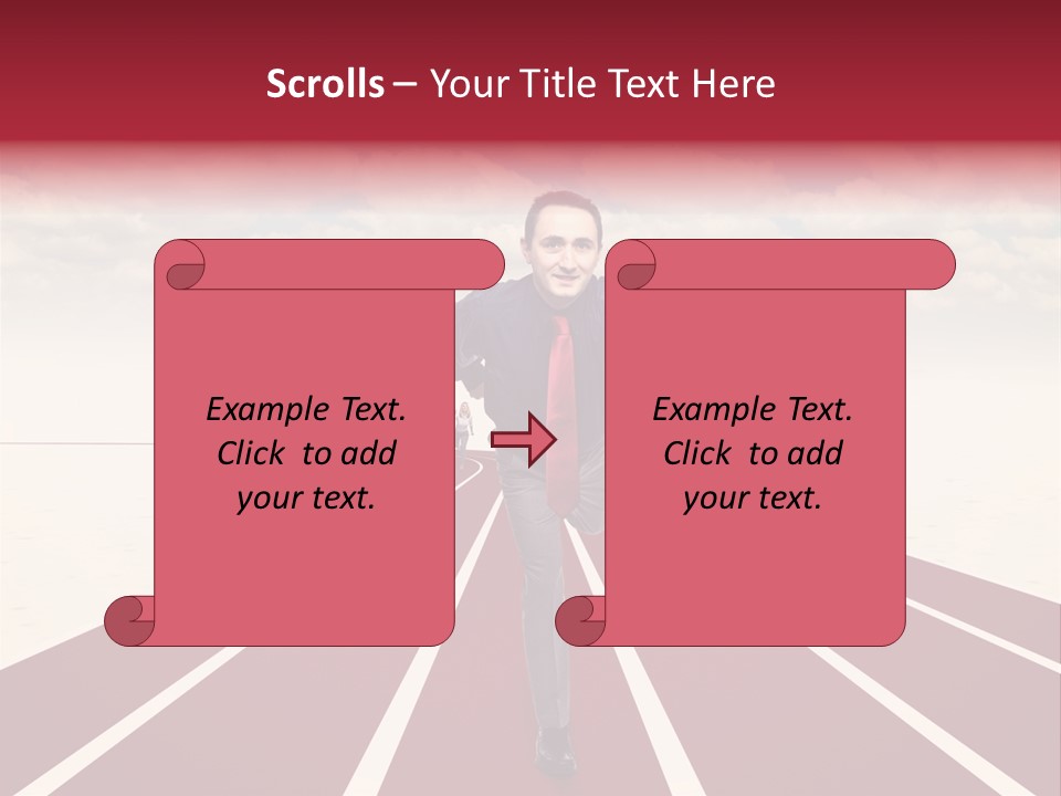 Man Run Determination PowerPoint Template