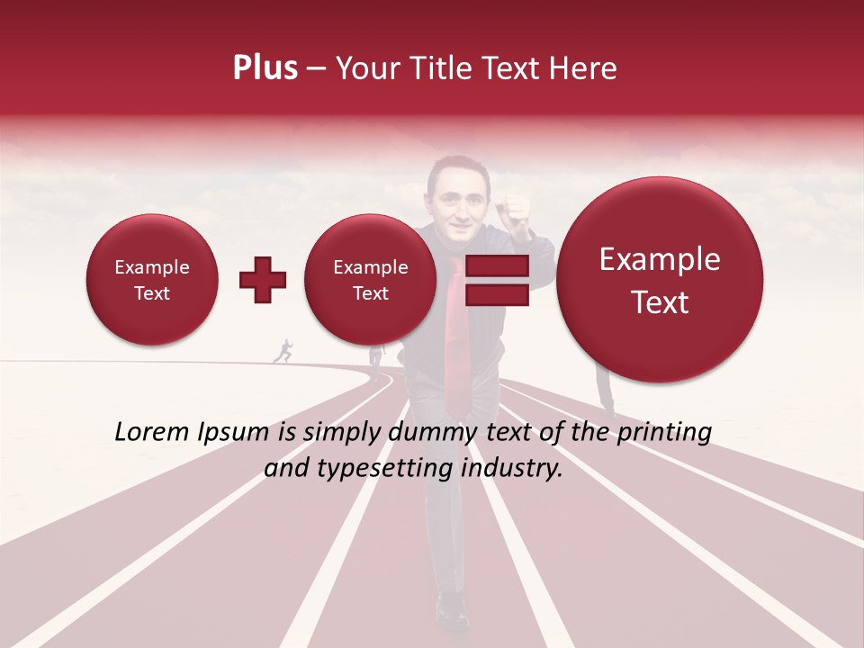 Man Run Determination PowerPoint Template