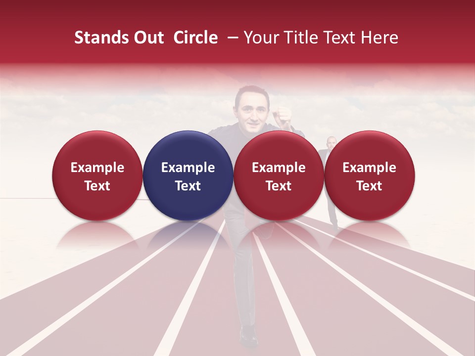 Man Run Determination PowerPoint Template