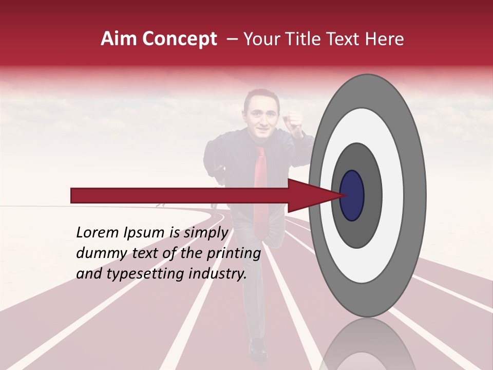 Man Run Determination PowerPoint Template