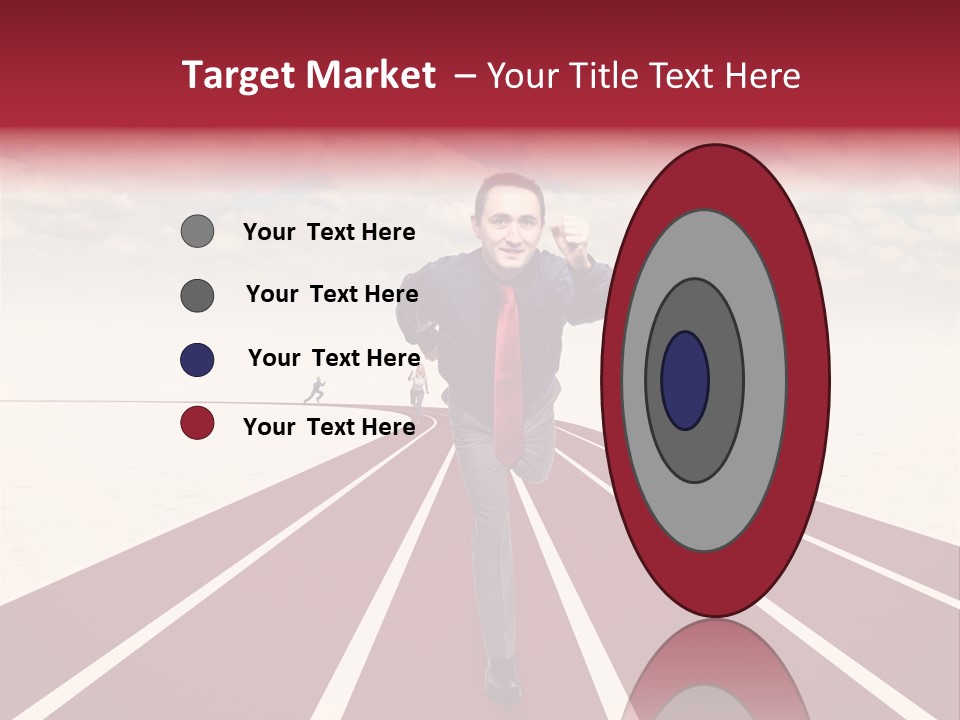 Man Run Determination PowerPoint Template