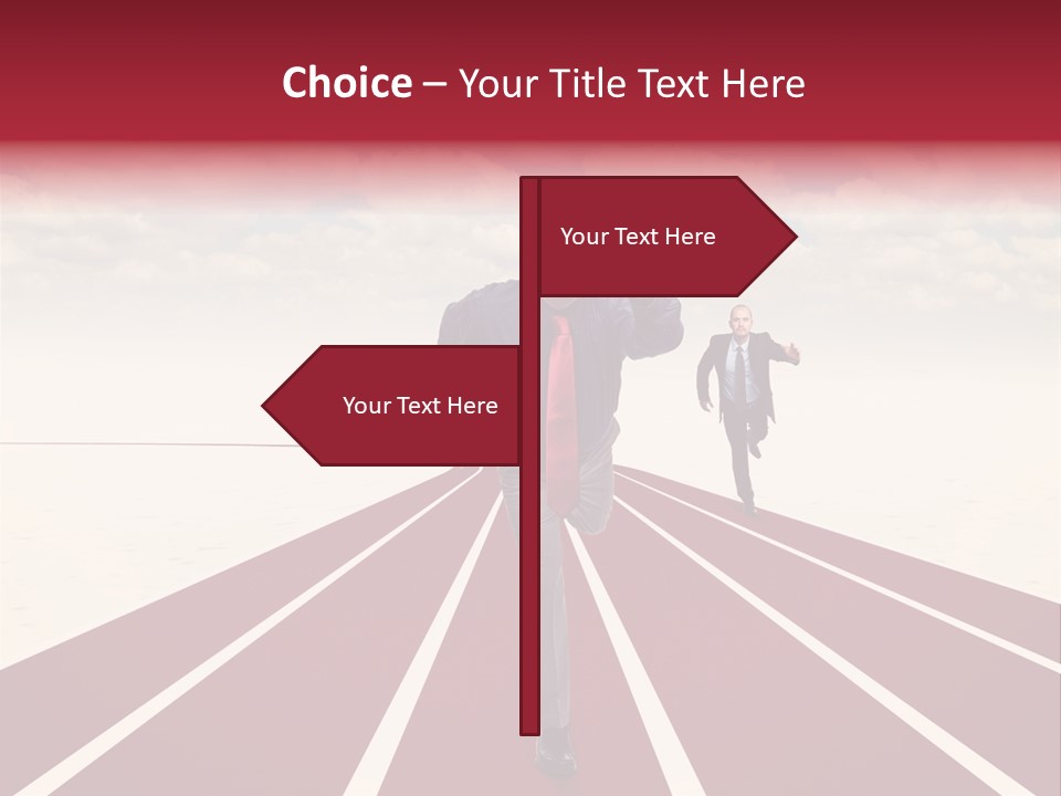 Man Run Determination PowerPoint Template