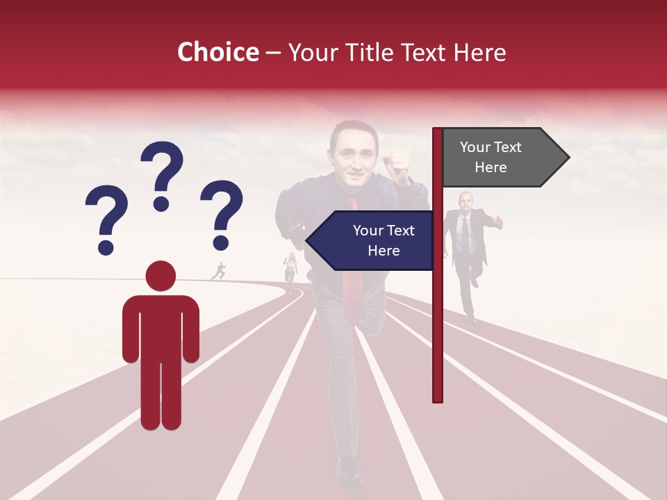 Man Run Determination PowerPoint Template