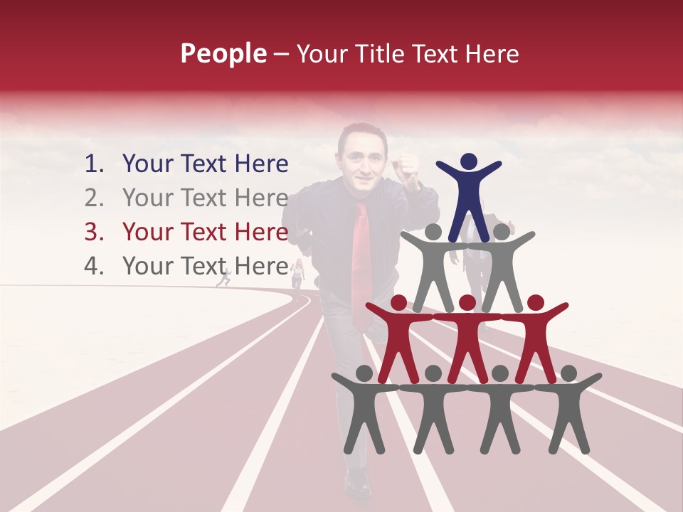 Man Run Determination PowerPoint Template