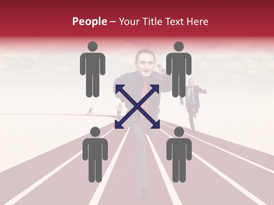 Man Run Determination PowerPoint Template