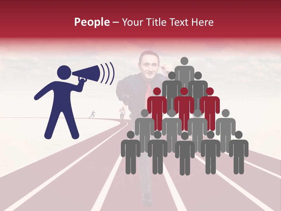 Man Run Determination PowerPoint Template