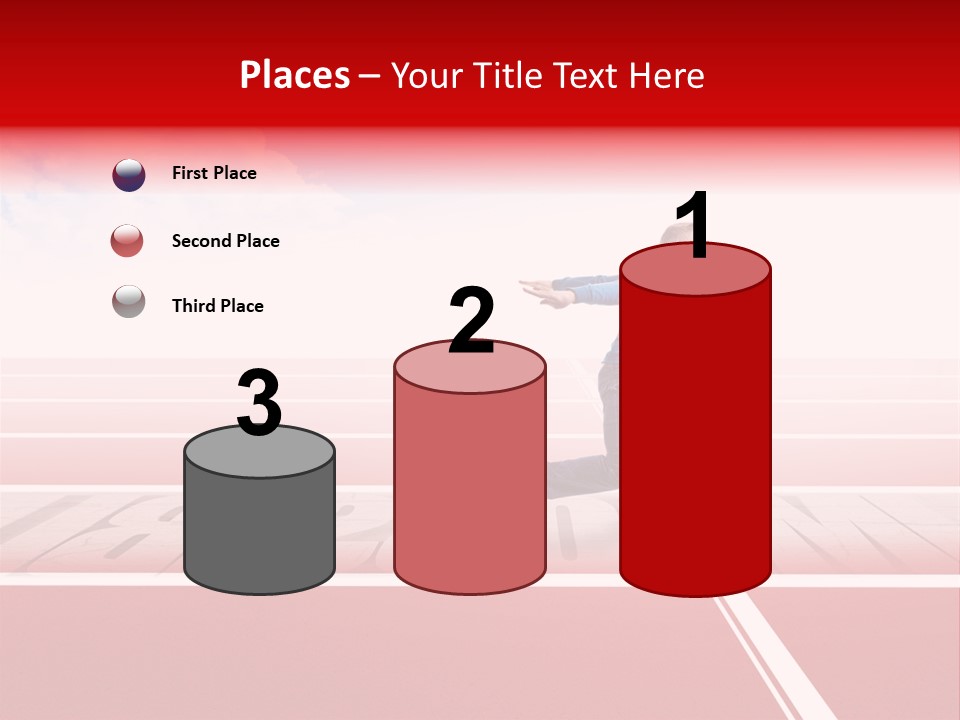 Illustration White Red PowerPoint Template