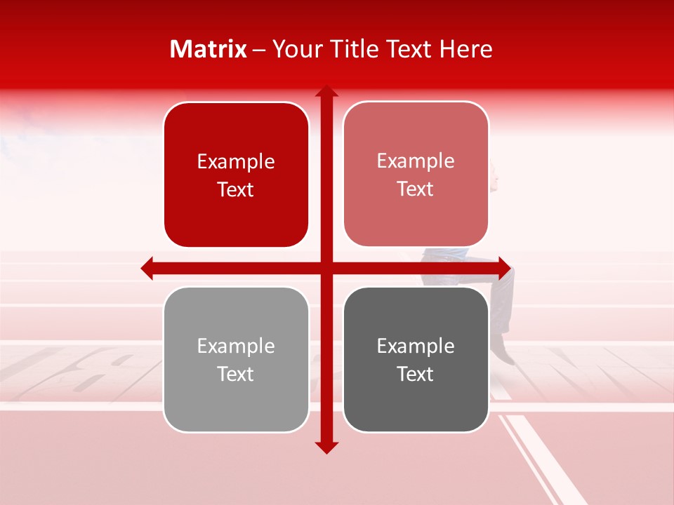 Illustration White Red PowerPoint Template