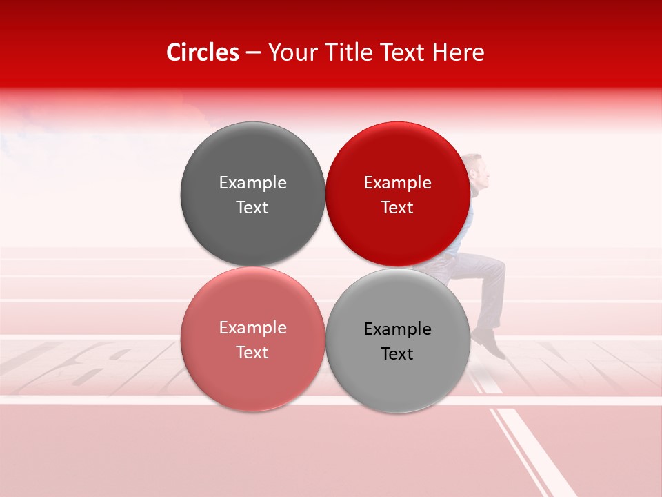 Illustration White Red PowerPoint Template