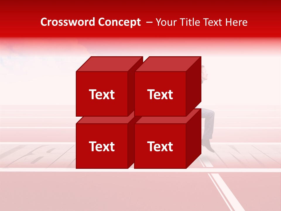 Illustration White Red PowerPoint Template