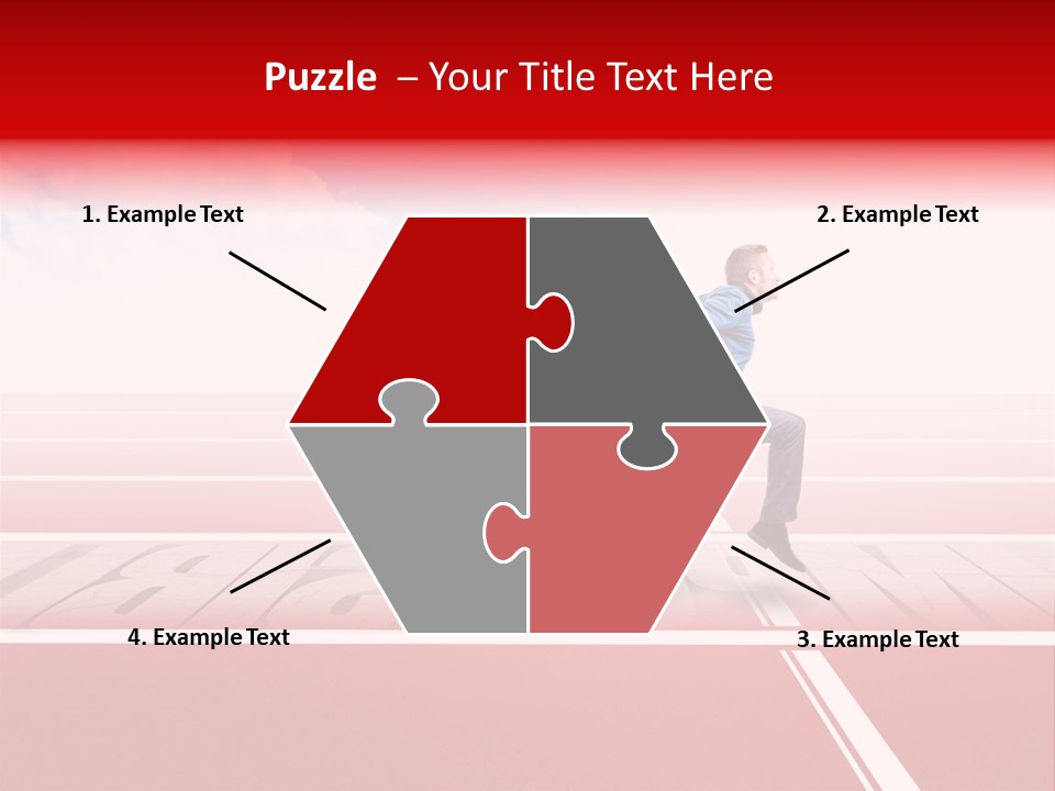 Illustration White Red PowerPoint Template