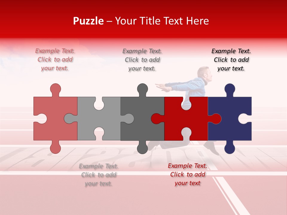 Illustration White Red PowerPoint Template