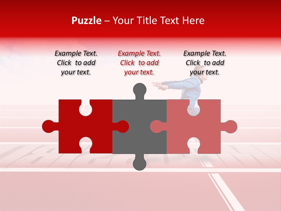 Illustration White Red PowerPoint Template