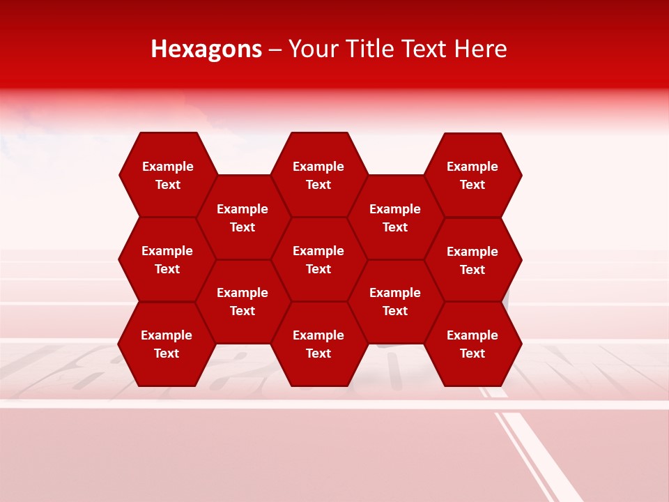 Illustration White Red PowerPoint Template