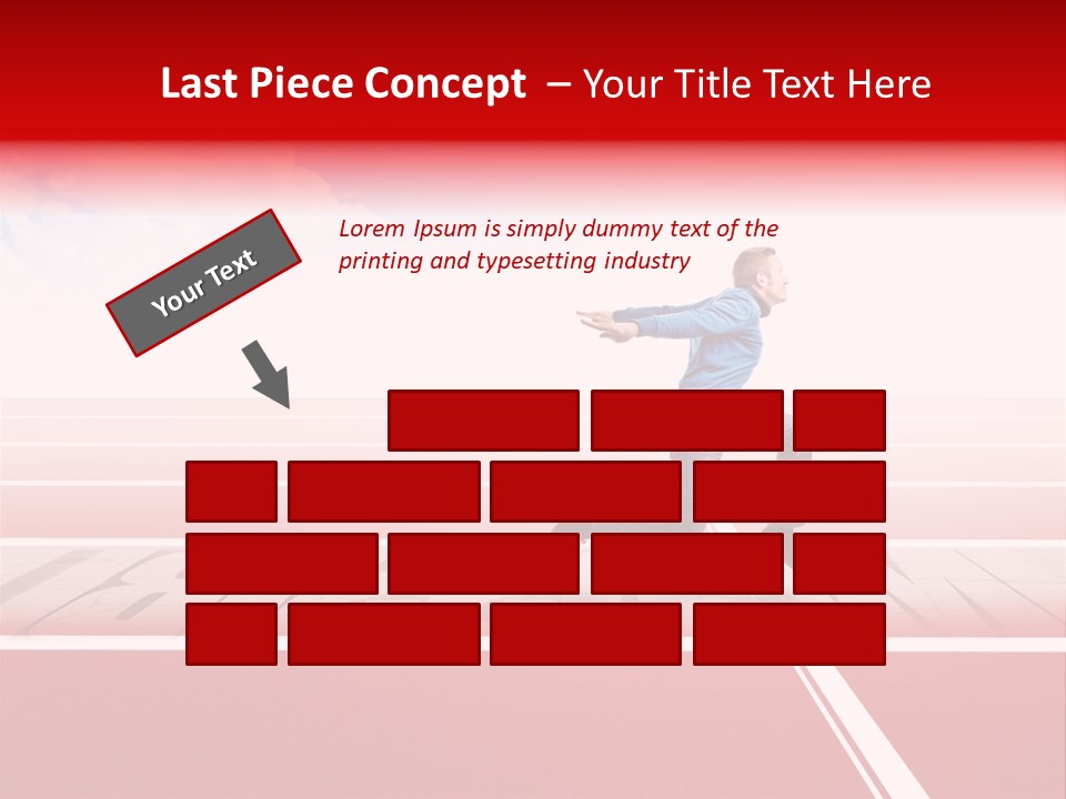 Illustration White Red PowerPoint Template