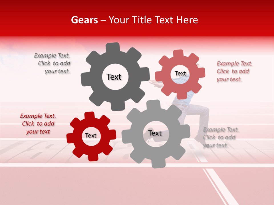 Illustration White Red PowerPoint Template