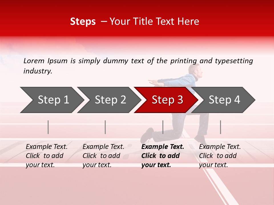 Illustration White Red PowerPoint Template