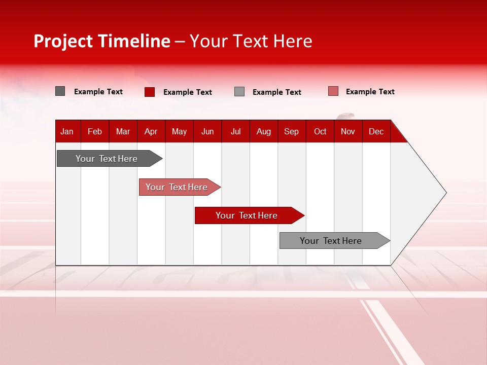 Illustration White Red PowerPoint Template
