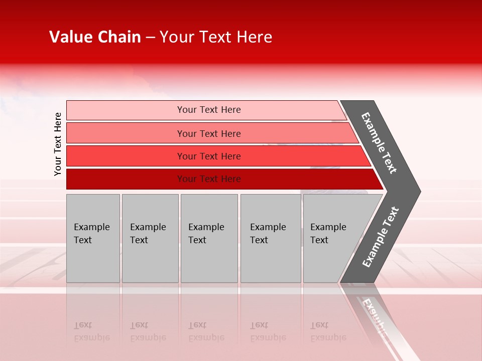 Illustration White Red PowerPoint Template