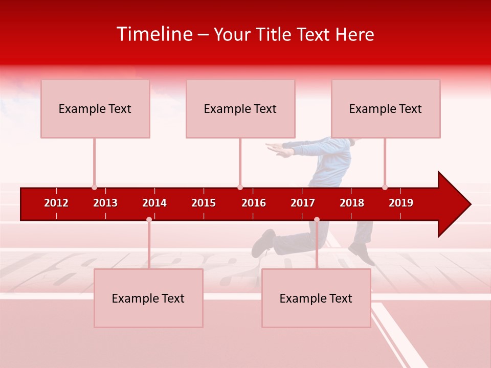 Illustration White Red PowerPoint Template