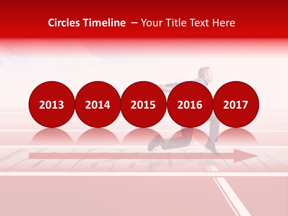 Illustration White Red PowerPoint Template