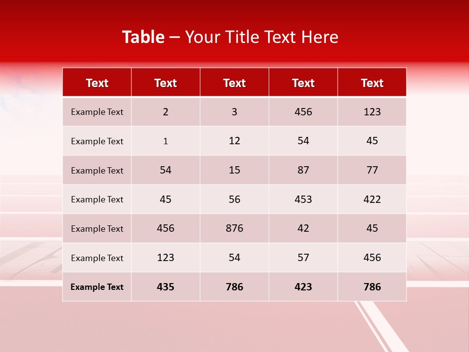 Illustration White Red PowerPoint Template