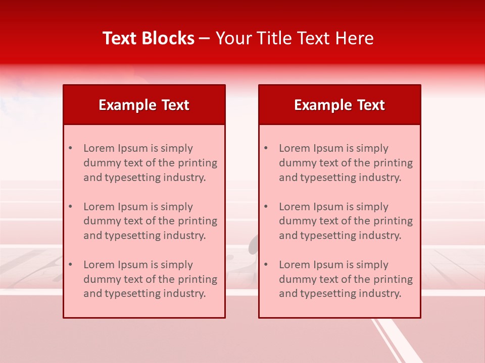 Illustration White Red PowerPoint Template