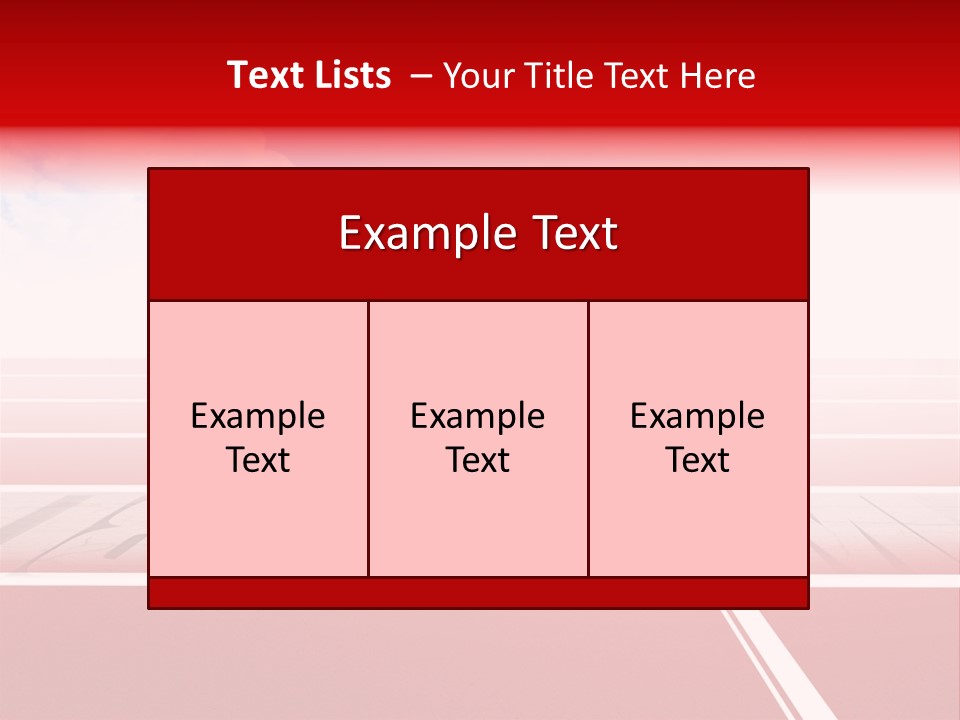 Illustration White Red PowerPoint Template