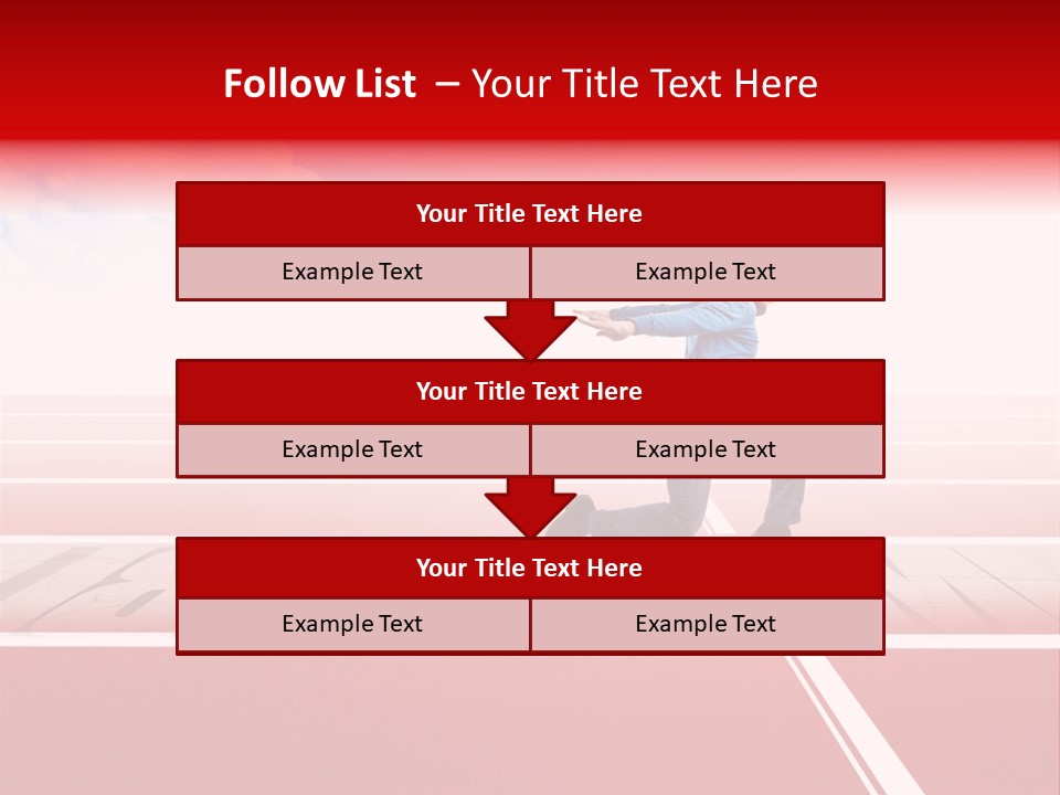 Illustration White Red PowerPoint Template