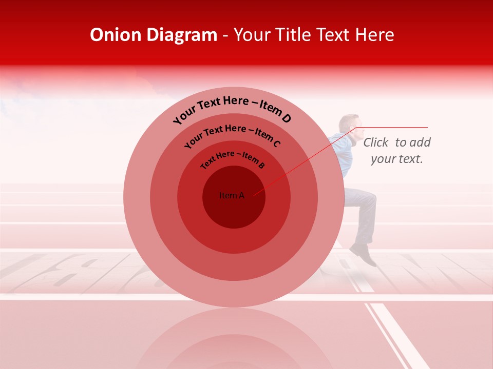 Illustration White Red PowerPoint Template