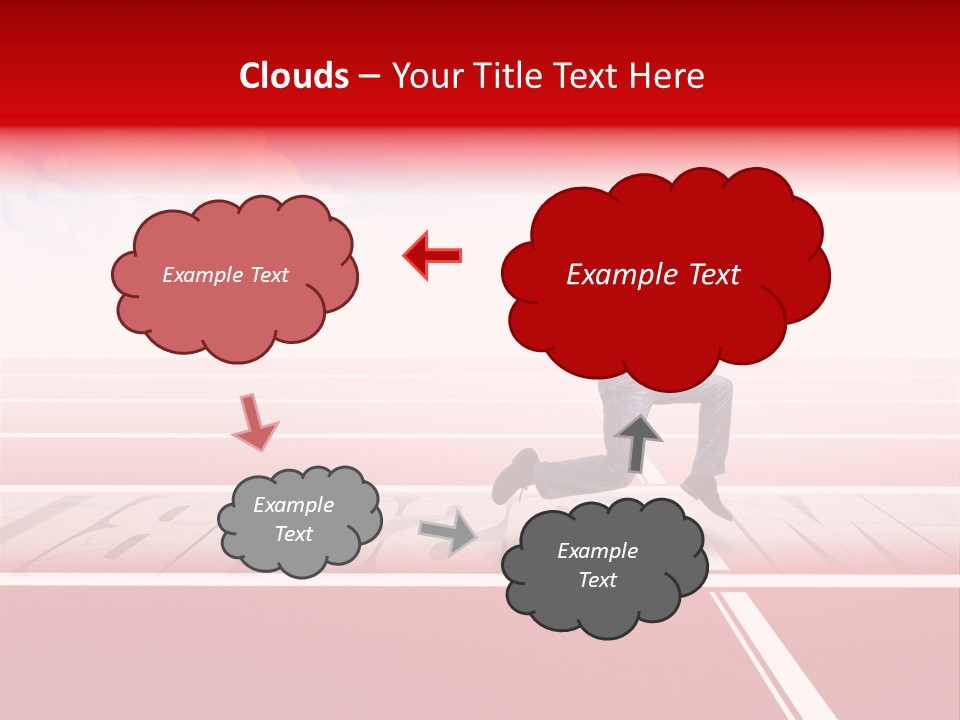 Illustration White Red PowerPoint Template