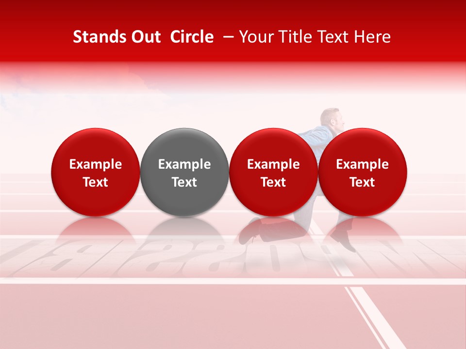 Illustration White Red PowerPoint Template