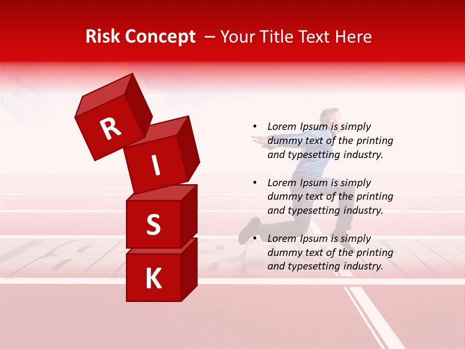 Illustration White Red PowerPoint Template