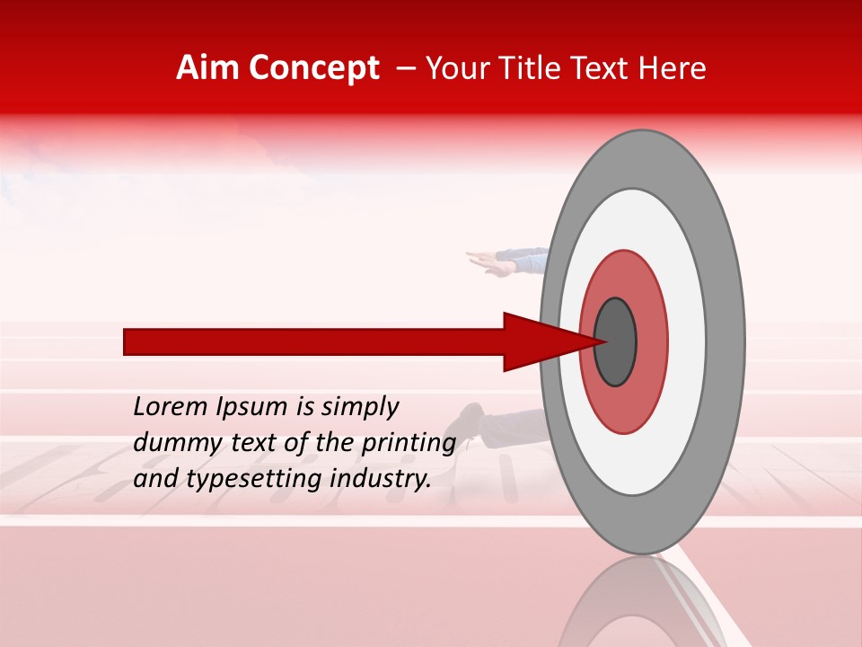 Illustration White Red PowerPoint Template