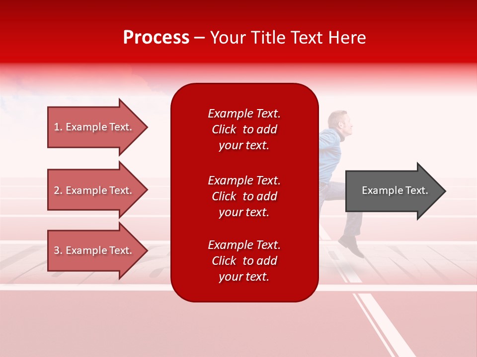 Illustration White Red PowerPoint Template