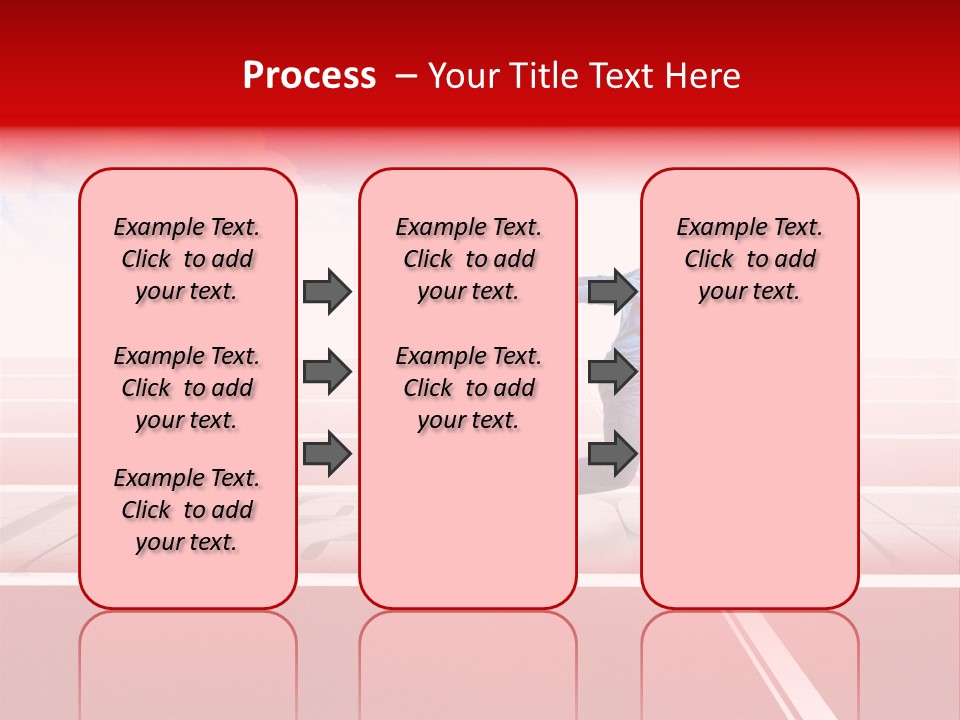 Illustration White Red PowerPoint Template