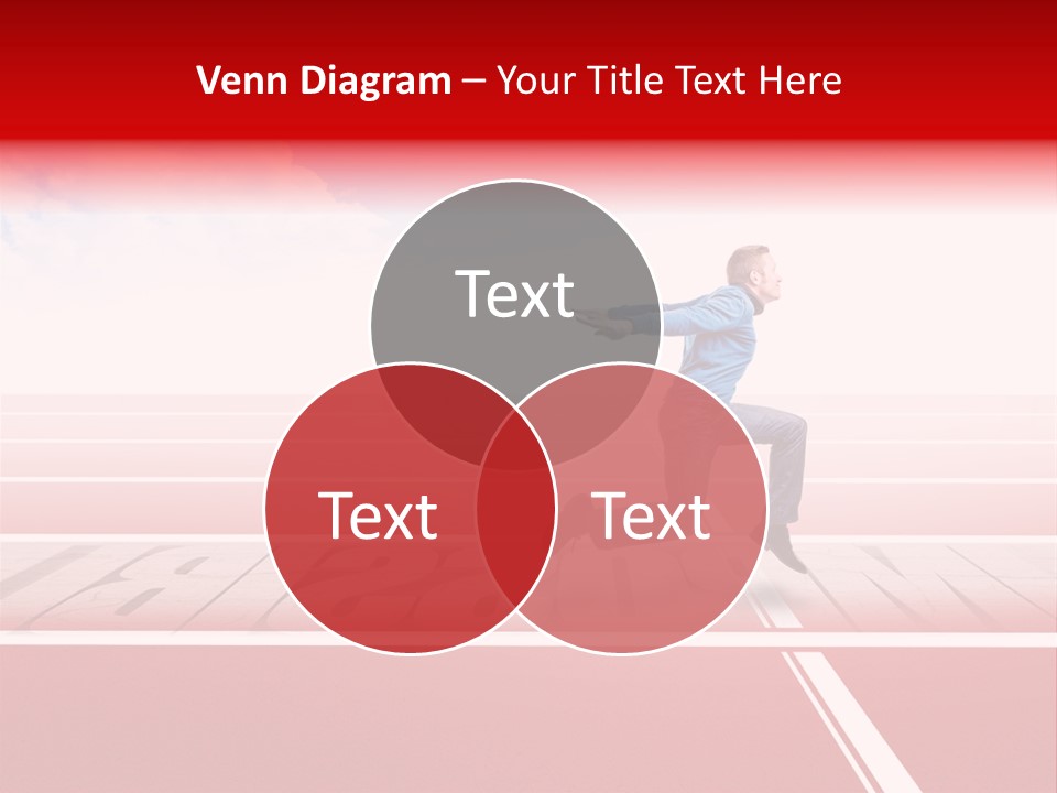 Illustration White Red PowerPoint Template