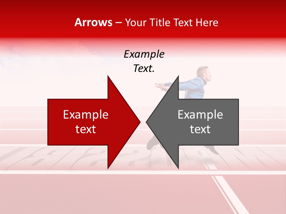 Illustration White Red PowerPoint Template