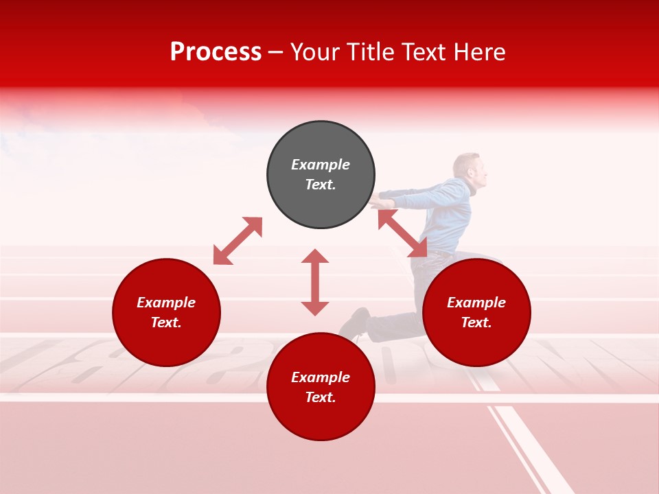 Illustration White Red PowerPoint Template