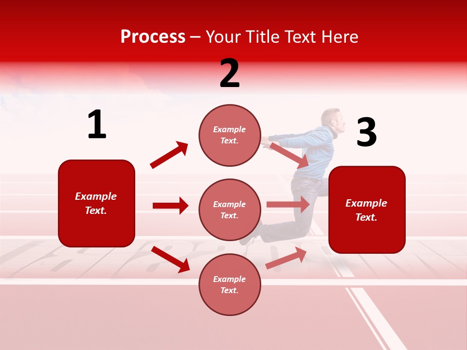 Illustration White Red PowerPoint Template