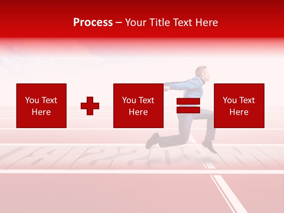 Illustration White Red PowerPoint Template