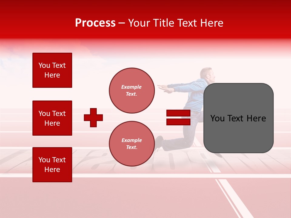 Illustration White Red PowerPoint Template