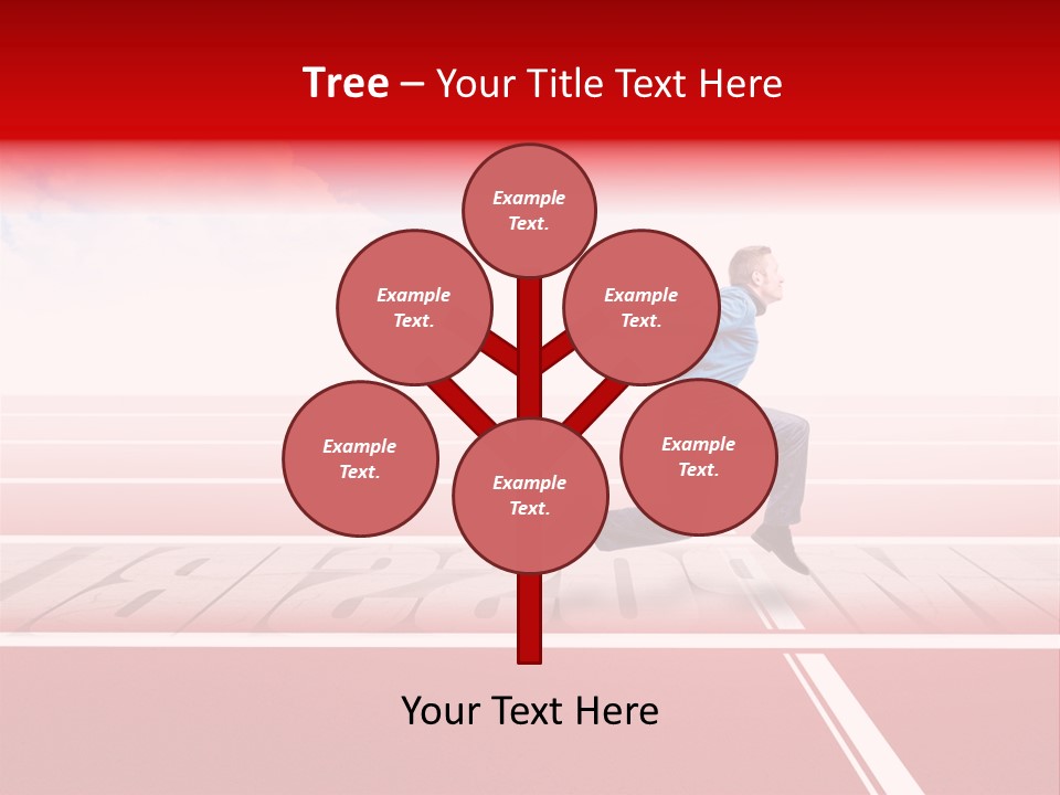 Illustration White Red PowerPoint Template
