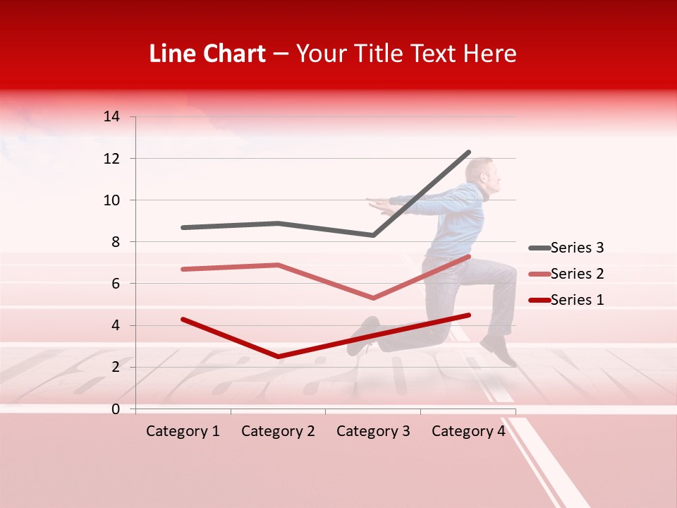 Illustration White Red PowerPoint Template