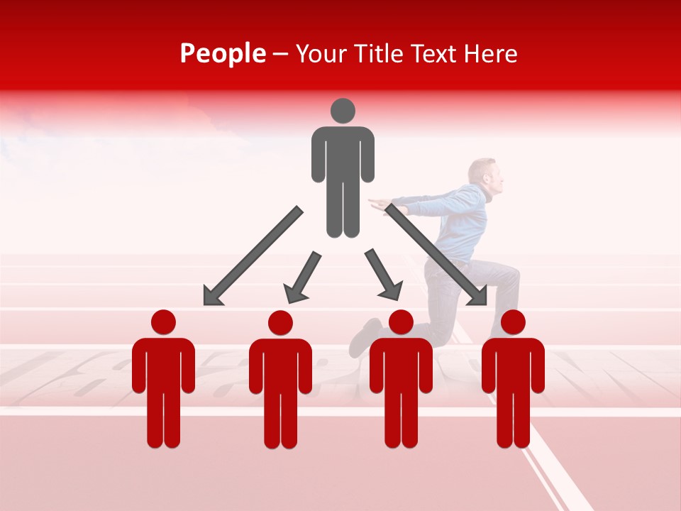 Illustration White Red PowerPoint Template