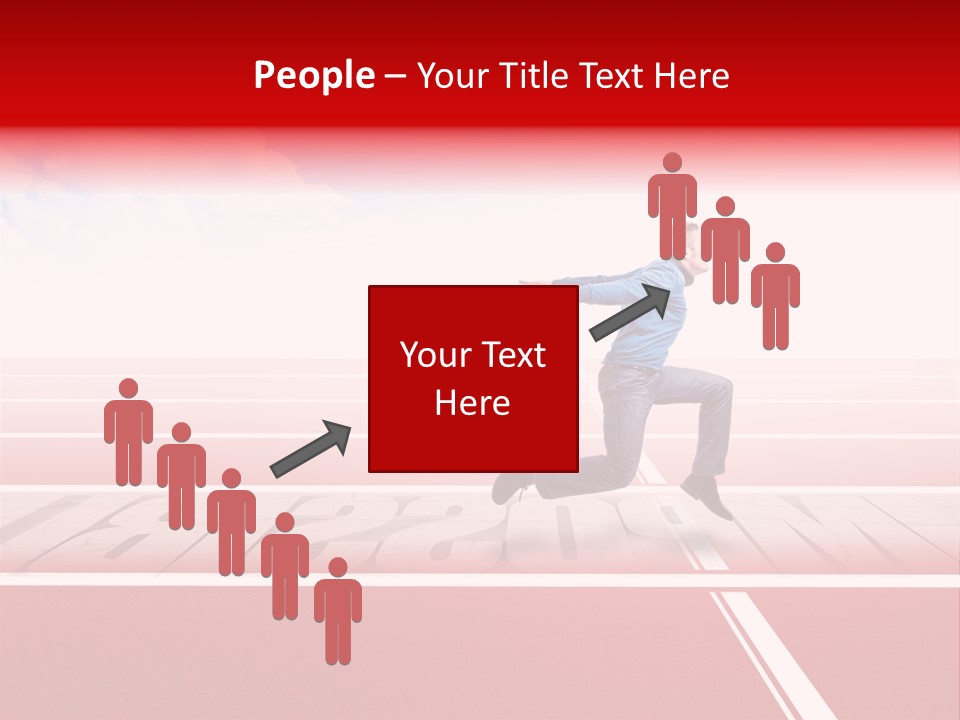 Illustration White Red PowerPoint Template