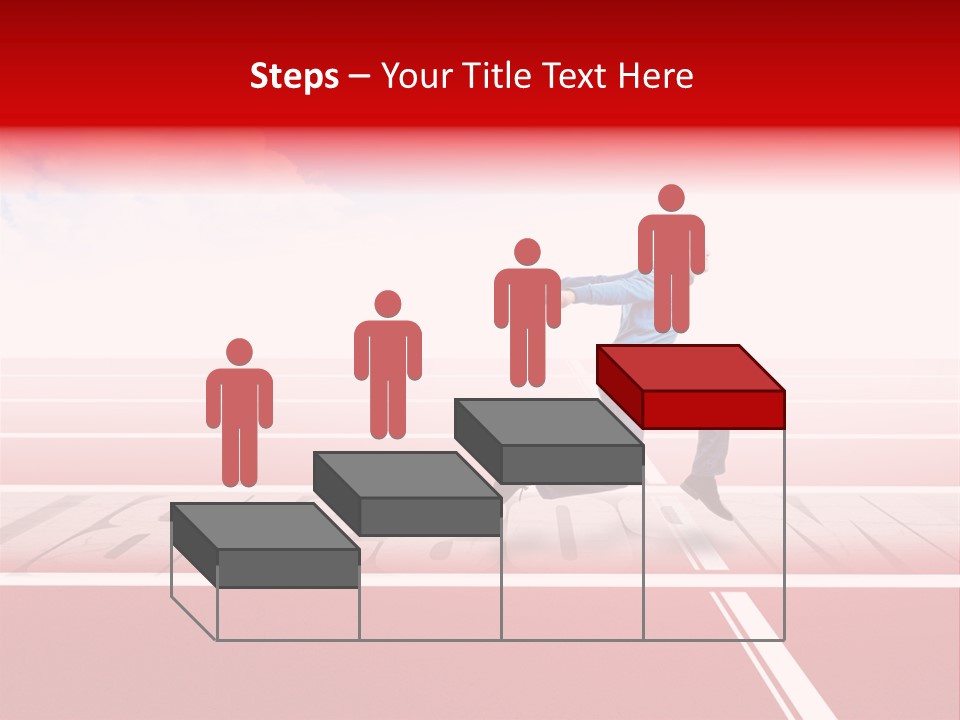 Illustration White Red PowerPoint Template