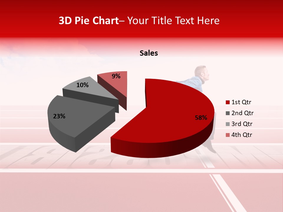 Illustration White Red PowerPoint Template